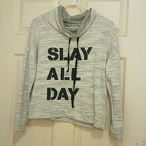 Charlotte russ gray turtle neck sweater